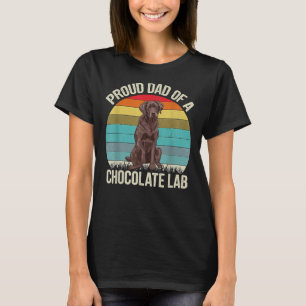 T-shirt Meilleur Chocolat Lab Papa Chien Brown Labrador Ré
