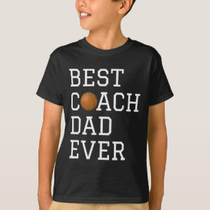 T-shirt Meilleur Coach Bysketbyll Papa Ever Coaching Pères