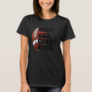 T-shirt Meilleur Coach de football Papa jamais Fête des Pè