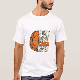 T-shirt Meilleur Coach Papa Ever Basket Vintage Vector Des