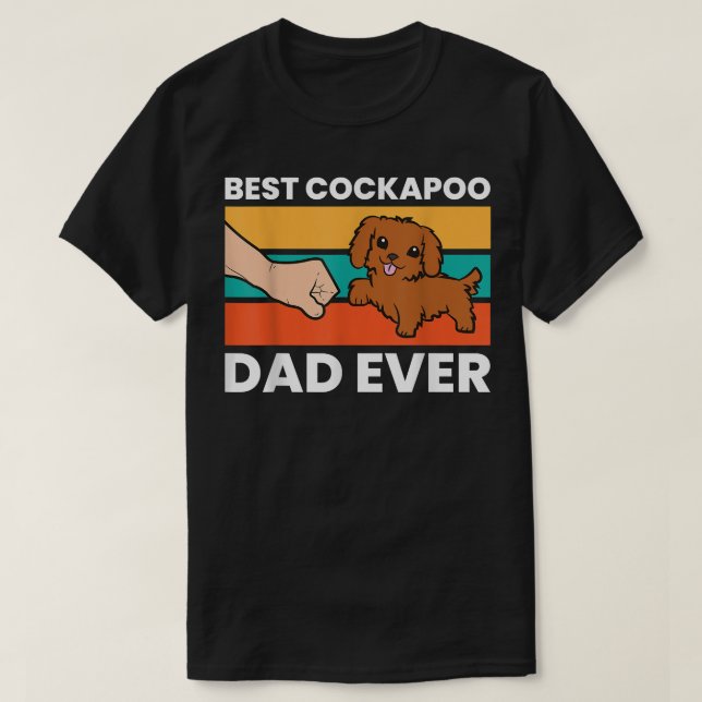 T-shirt Meilleur Cockapoo Papa Jamais Pet Cockapoo Chien  (Design devant)