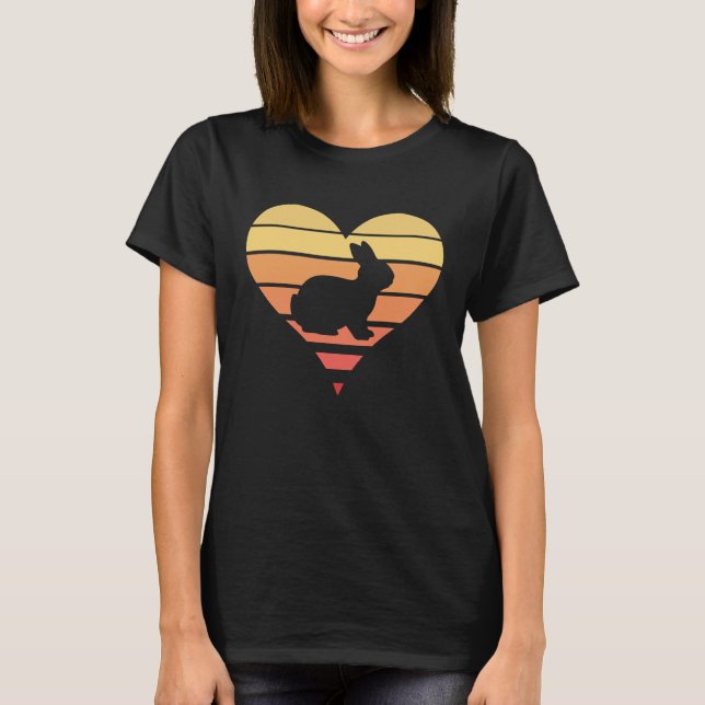 T-shirt Meilleur Coeur de lapin Hommes Lapin (Devant)