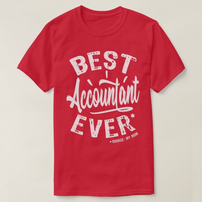 T-shirt Meilleur comptable depuis 20 ans (Design devant)