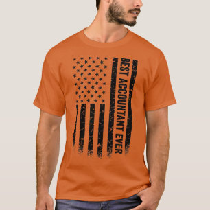 T-shirt Meilleur comptable jamais américain Drapeau vétéra