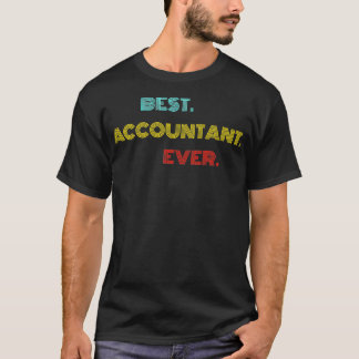T-shirt Meilleur comptable jamais avec police Retro Vintag
