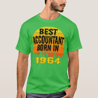T-shirt Meilleur Comptable Né En 1964 Anniversaire Vintage