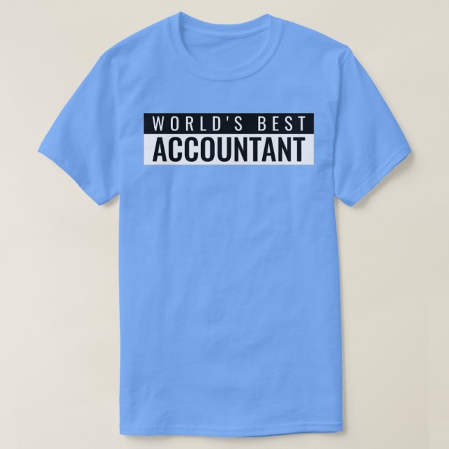 T-shirt Meilleur comptable Worldx27s 3 (Design devant)