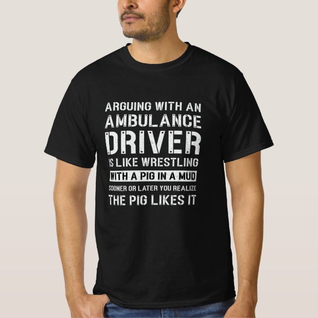 T-shirt Meilleur Conducteur Ambulance Paramètre Emt Ems D' (Devant)