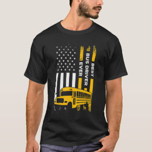 T-shirt Meilleur Conducteur De Bus Pour Les Mens Conducteu