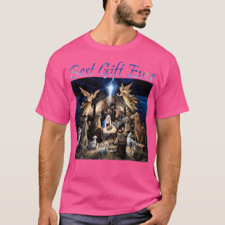 T-shirt Meilleur Cool de Noël Jésus scène de la Nativité C