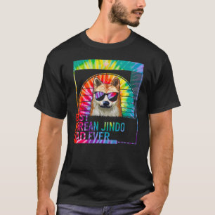 T-shirt Meilleur Coréen Jindo Papa Ever chien père pour ho