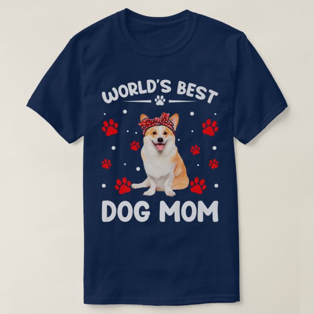 T-shirt Meilleur Corgi Chien Maman Fête des Mères Drôle Pr (Design devant)