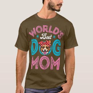 T-shirt Meilleur Corgi Chien Maman Fête des Mères Drôle Pr