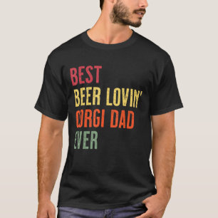 T-shirt Meilleur Corgi Meilleur Bière Aimer Corgi Papa Jam