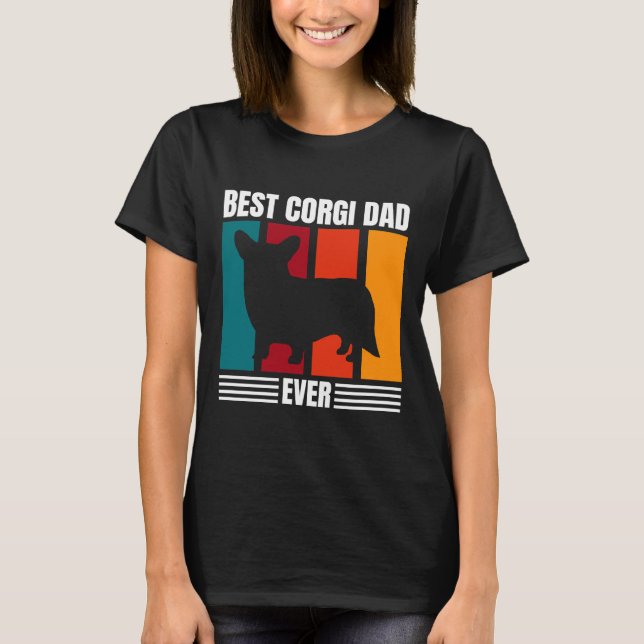 T-shirt Meilleur Corgi Papa Ever 433 (Devant)