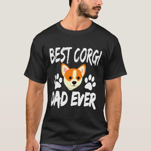 T-shirt Meilleur Corgi Papa Ever 584 (Devant)