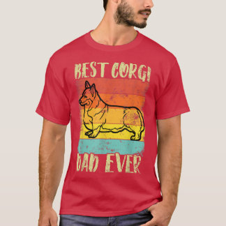 T-shirt Meilleur Corgi Papa Jamais Design Retro Vintage Su