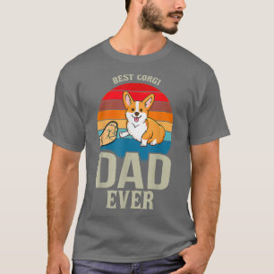 T-shirt Meilleur Corgi Papa Jamais Papa Propriétaire Amour