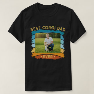 T-shirt Meilleur Corgi Papa Jamais Photo Personnalisée