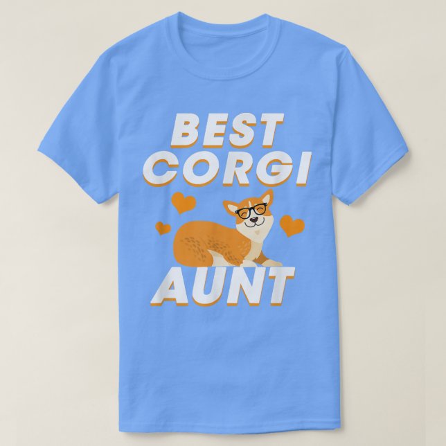 T-shirt Meilleur Corgi Tante Funny Corgi Chien  (Design devant)