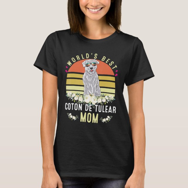 T-shirt Meilleur Coton De Tulear Maman Dog Mama Funny (Devant)