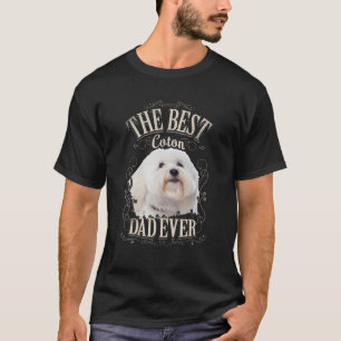 T-shirt Meilleur Coton Papa Jamais Drôle Coton De Tulear C