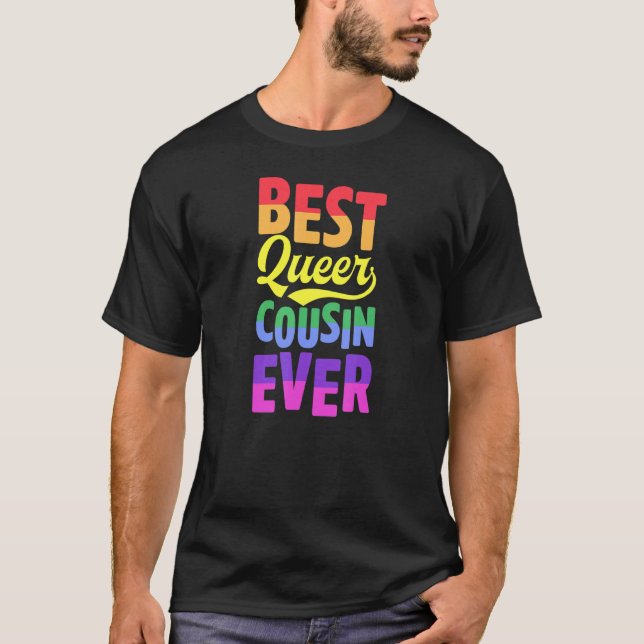 T-shirt Meilleur Cousin Queer Jamais Gay pride Sortir Fami (Devant)