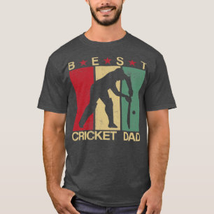T-shirt Meilleur Cricket Papa Vintag Idée cadeau
