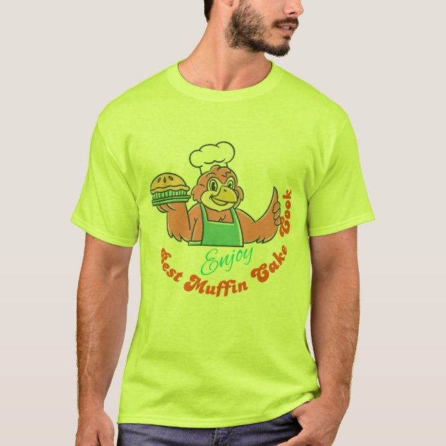 T-shirt Meilleur Cuisinier De Gâteau De Muffin (Devant)