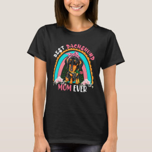T-shirt Meilleur Dachshund Maman Jamais mignonne Fleurs Ar