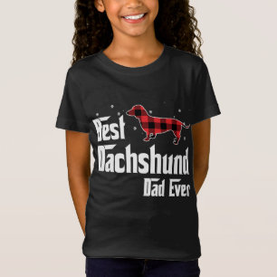 T-Shirt Meilleur Dachshund Papa Jamais Rouge Parié Noël Po