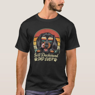 T-shirt Meilleur Dachshund Papa Jamais Vintages Pères Retr