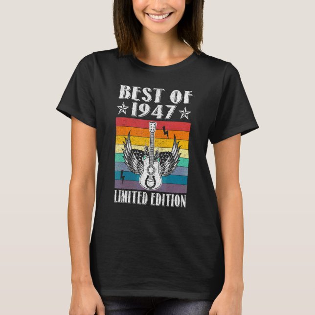 T-shirt Meilleur De 1947 75E Anniversaire 75 Ans (Devant)