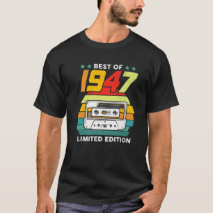 T-shirt Meilleur De 1947 Décoration 75 Ans 75E Anniversair