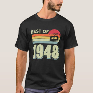T-shirt Meilleur De 1948 Bande de cassette rétro Vintage 7