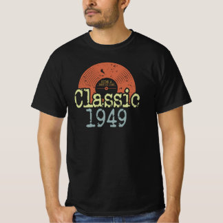 T-shirt Meilleur De 1949 Vinyl Classique, Né En 1949 Anniv