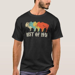 T-shirt Meilleur De 1950 71E Anniversaire Amérindien Vinta