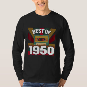 T-shirt Meilleur De 1950 Bande De Cassette Vintage Rétro M
