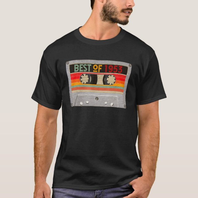 T-shirt Meilleur De 1953 Bande de cassette Mixtape 69e Ann (Devant)