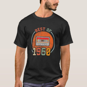 T-shirt Meilleur De 1960 61E Anniversaire Rétro Cassette B