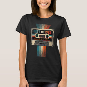 T-shirt Meilleur De 1962 Bande De Cassette 60 Anniversaire