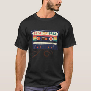 T-shirt Meilleur De 1963 60E Anniversaire Cadeaux Cassette