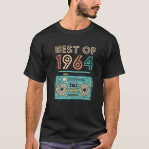 T-shirt Meilleur De 1964 58E Anniversaire Cassette Rétro V