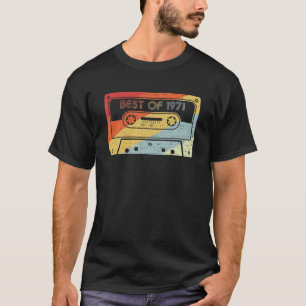 T-shirt Meilleur De 1971 50E Anniversaire Bande De Cassett
