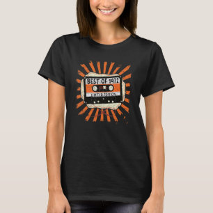 T-shirt Meilleur de 1972 Anniversaire Cassette Vintage