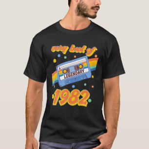 T-shirt Meilleur De 1972 Cassette De Musique Vintage Rétro