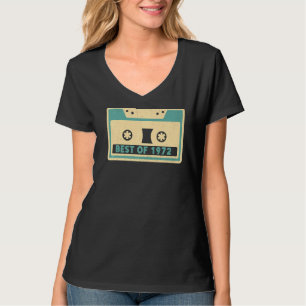 T-shirt Meilleur De 1972 Lecteur De Bande Cassette Vintage