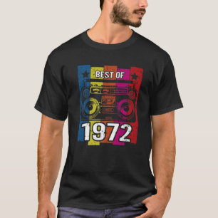 T-shirt Meilleur De 1972 Lecteur Stéréo Radio Cassette Ann