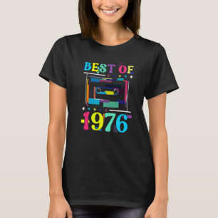 T-shirt Meilleur De 1976 Anniversaire Rétro Année De Naiss