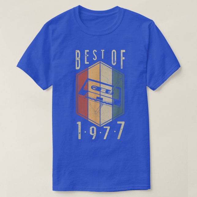 T-shirt Meilleur De 1977 45 Ans Cadeaux Cassette Bande 45e (Design devant)